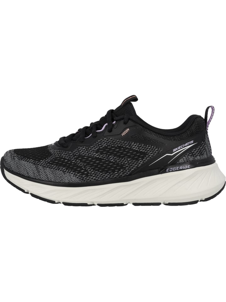 Элегантные туфли на шнуровке Skechers, цвет black knit/lavender trim — фото 2