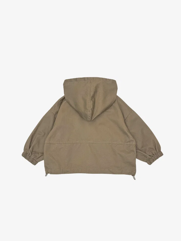 Детская куртка с капюшоном Work Hoody Jacket цвета пыльной оливы от Mondada — фото 4
