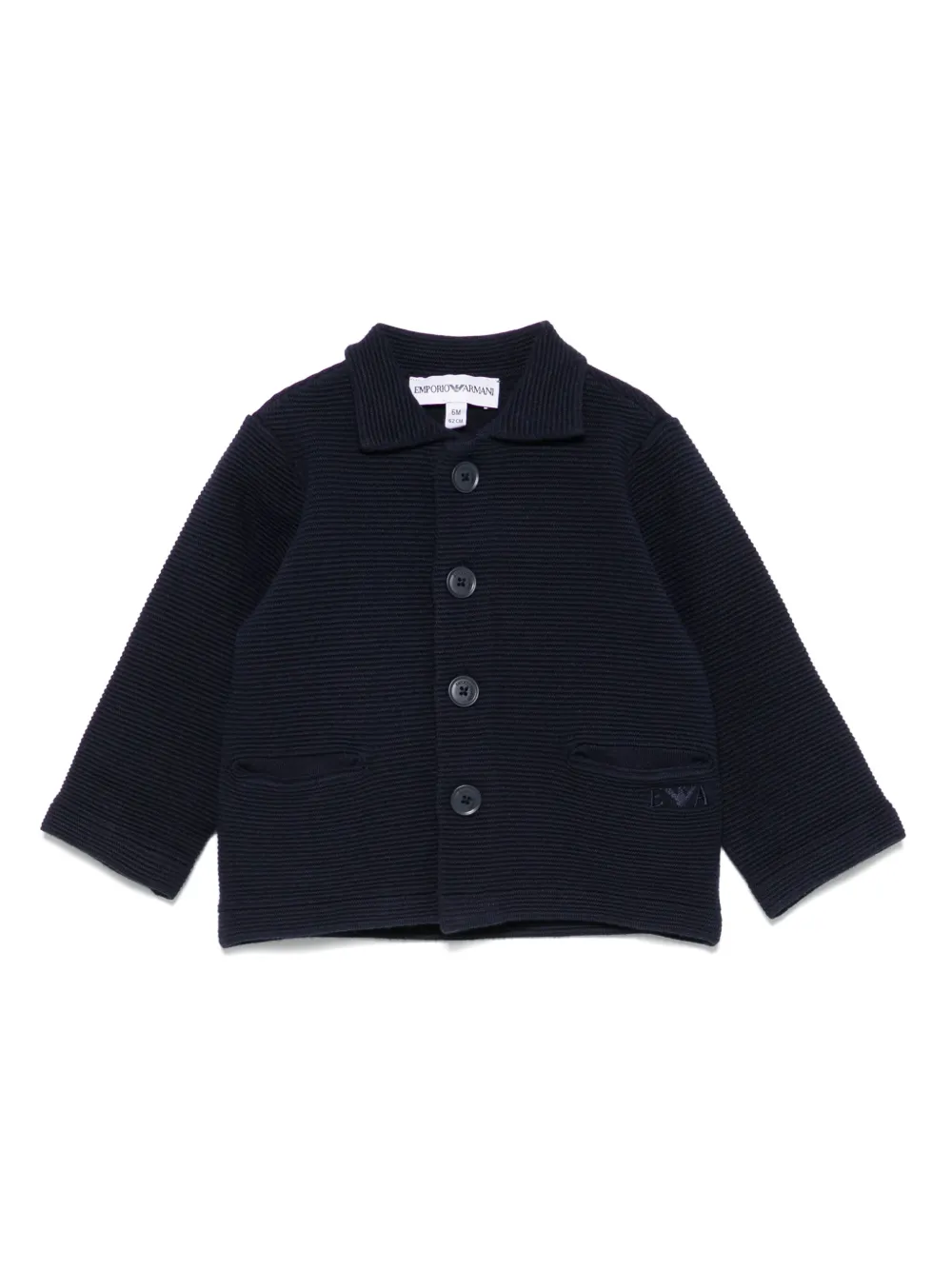 

Кардиган в рубчик Emporio Armani Kids, синий