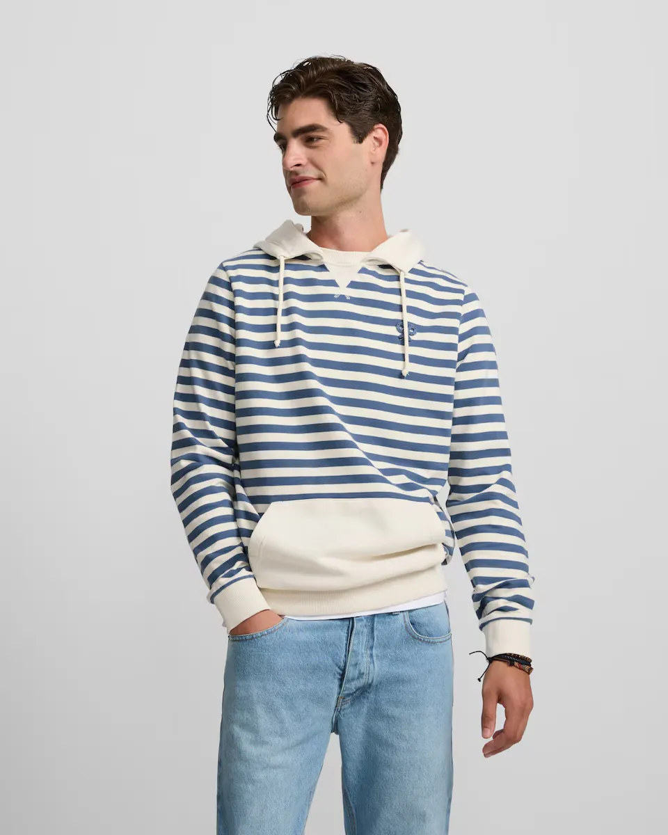

Толстовка Nautica с капюшоном и синими полосками для мужчин Silbon, синий