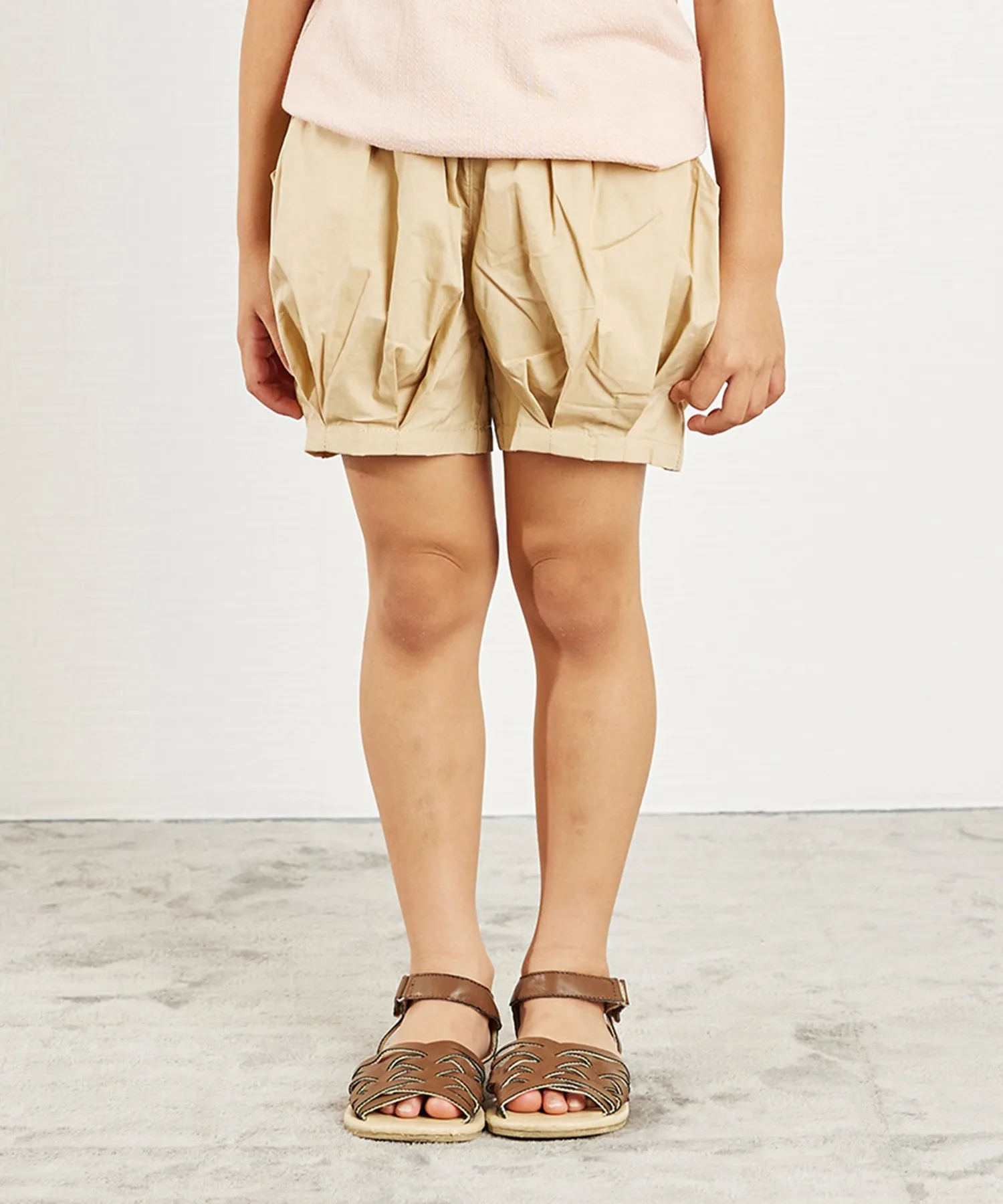 Детские штаны круглые Maru Pants la poche biscuit бежевые