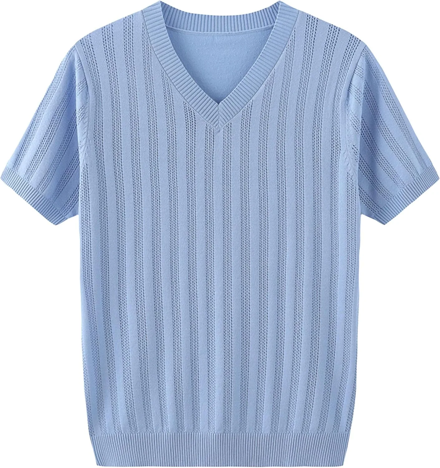 

JEsilunmaMY мужская футболка V-образным вырезом, вязаная, короткий рукав