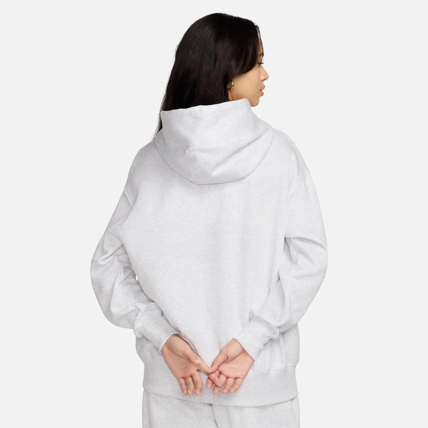 Худи Nike Women's Sportswear Phoenix Fleece Oversized Pullover, Birch Heather/Black — фото 2
