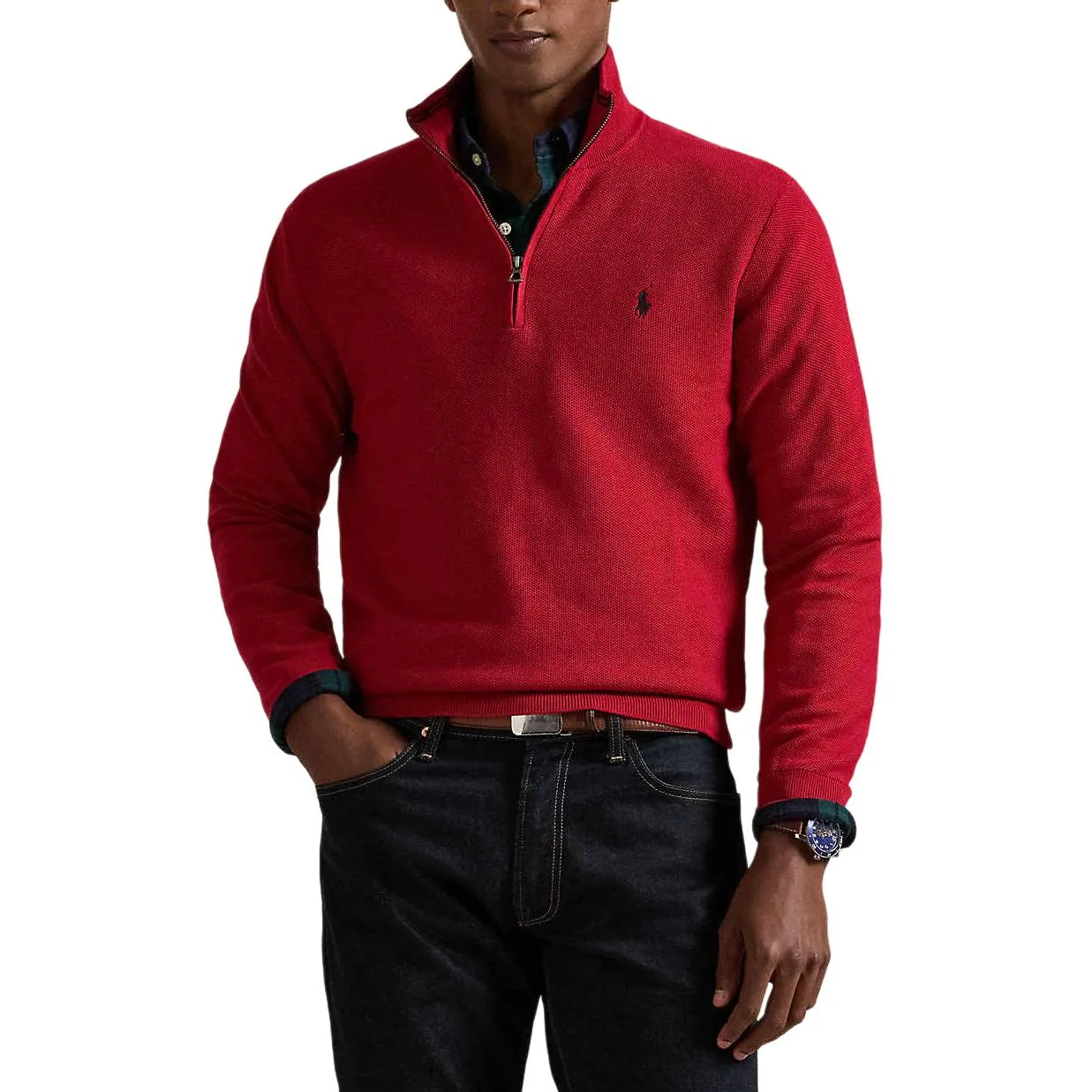 Трикотажный свитер мужской Polo Ralph Lauren, красный — фото 4