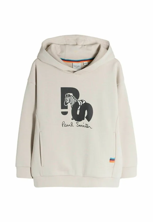 Худи стандартного кроя с принтом зебры Paul Smith Junior, Stone