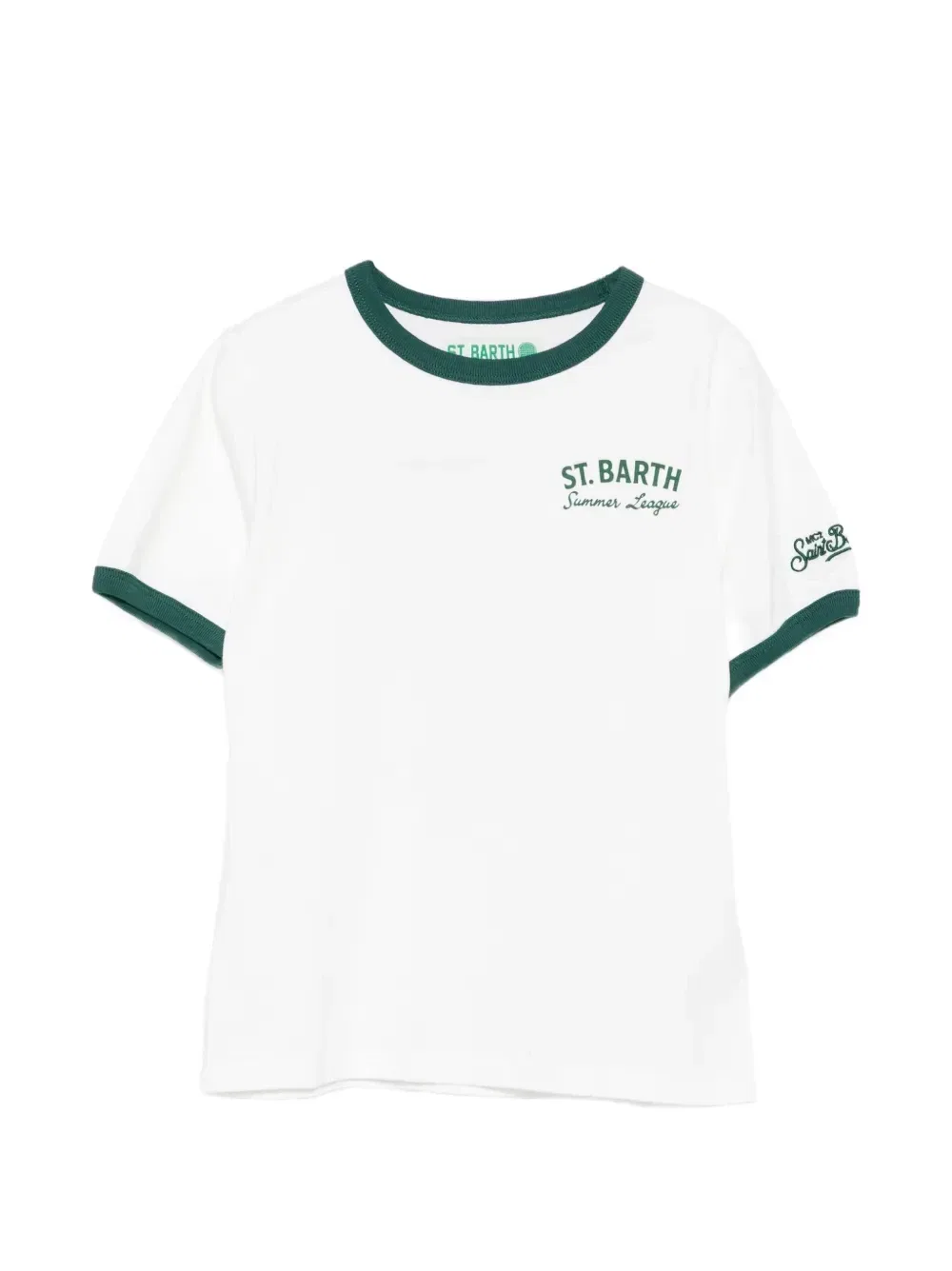 Укороченная футболка с коротким рукавом Dean MC2 Saint Barth Kids, белый