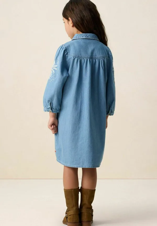 Платье из джинсовой ткани mit stickerei Sissy-Boy, Blau — фото 2