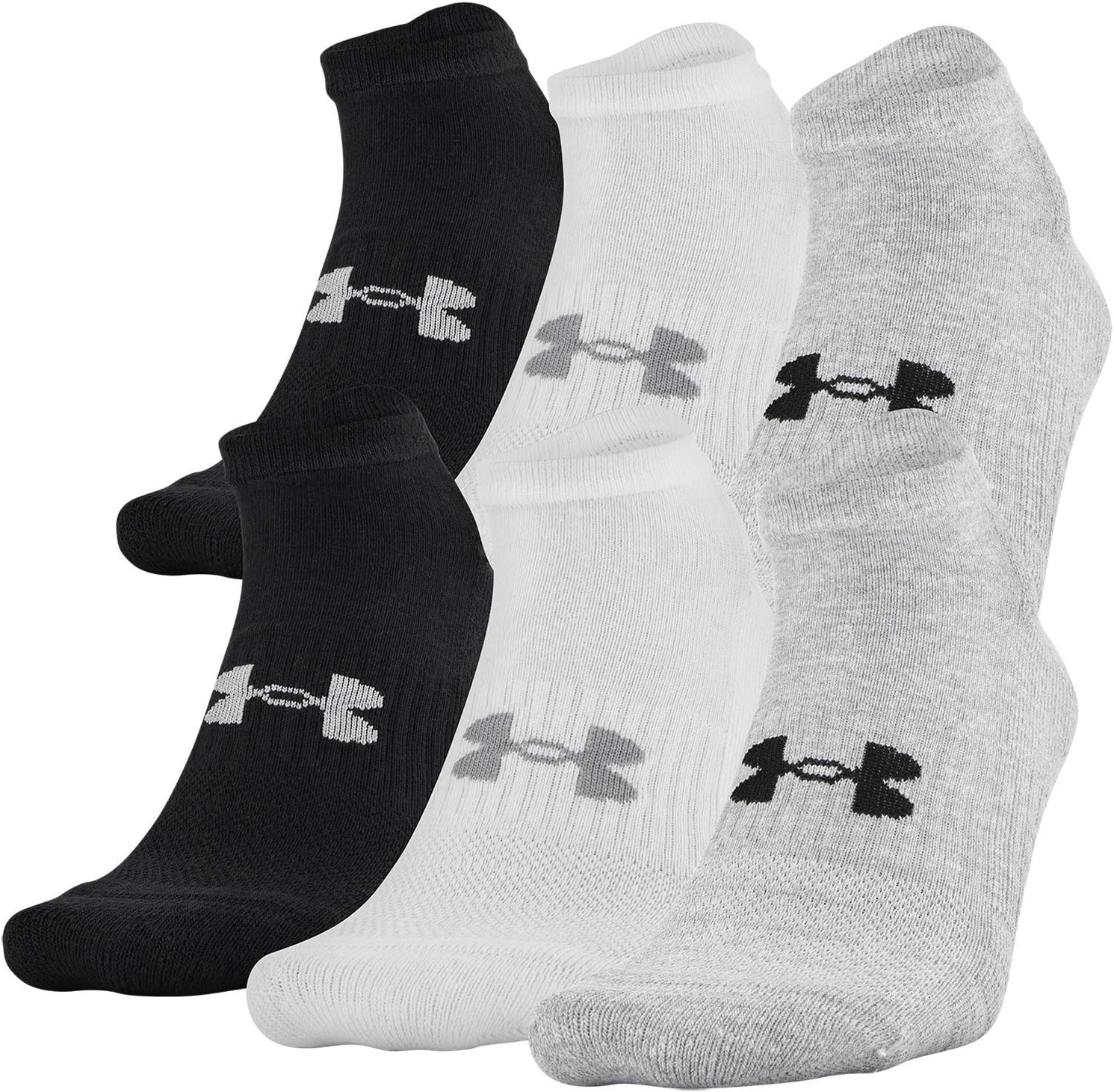 

Женские хлопковые носки Under Armour No Show, набор из нескольких пар, True Gray Heather Assorted 2 (6-Pairs)
