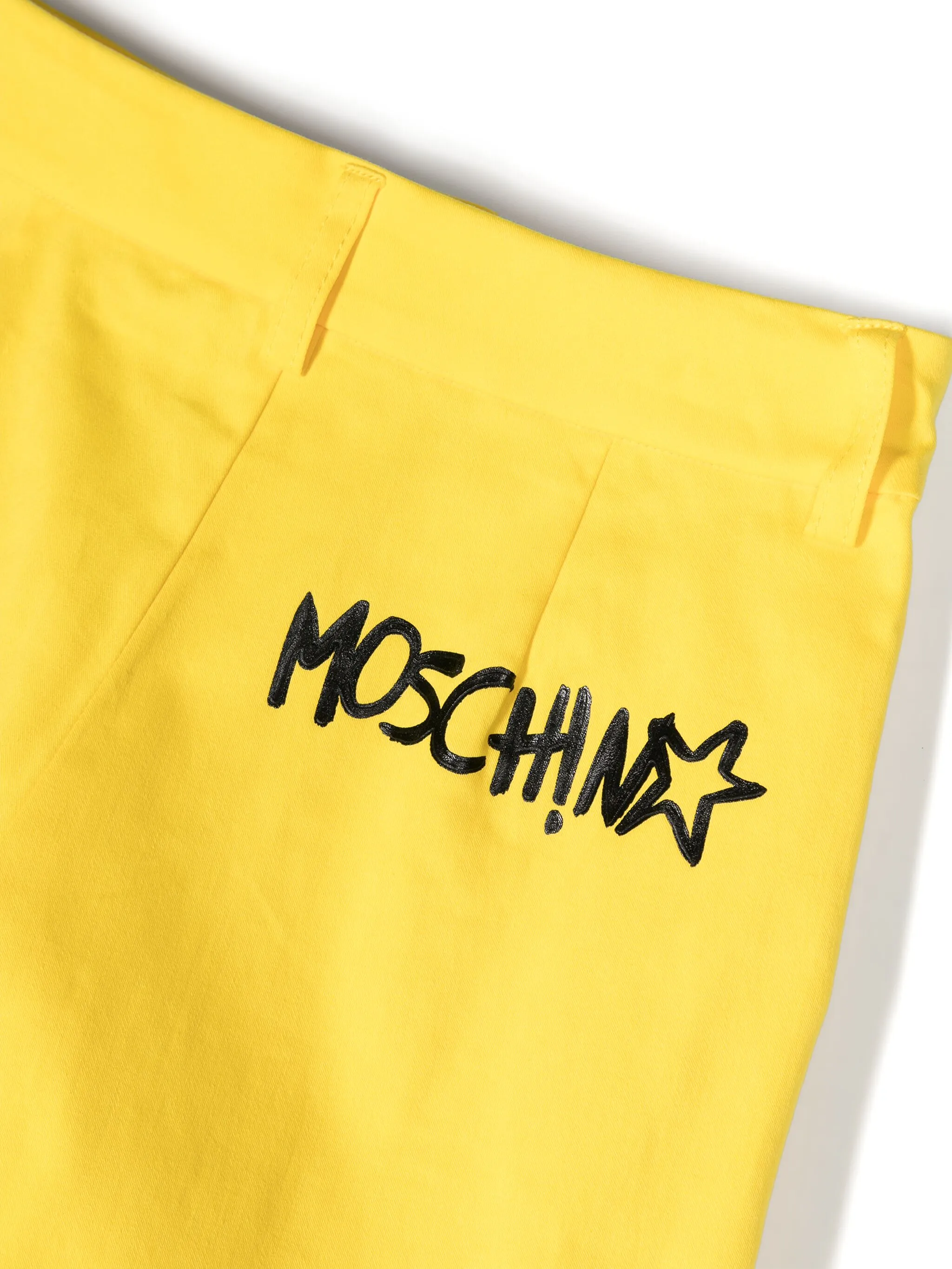 Шорты-бермуды с манжетами Moschino Kids, желтый — фото 3