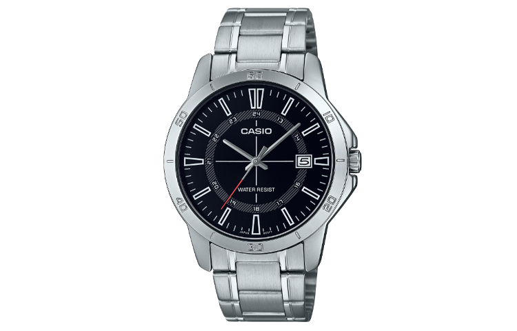 

CASIO Часы Men Standard Series Black Watch MTP-V004D-1C, Black Dial