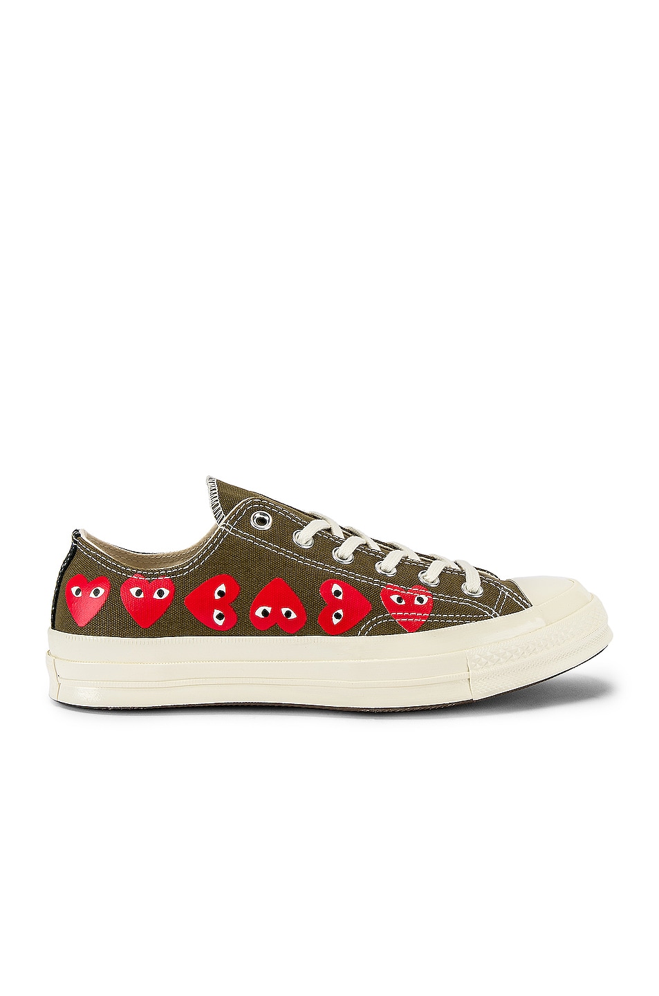 

Низкие кеды с эмблемой Comme Des Garcons Play, хаки