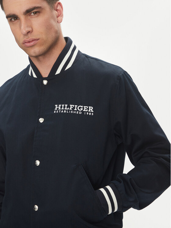 Куртка-Бомбер стандартный крой Americana Varsity MW0MW40647 Tommy Hilfiger, синий — фото 4