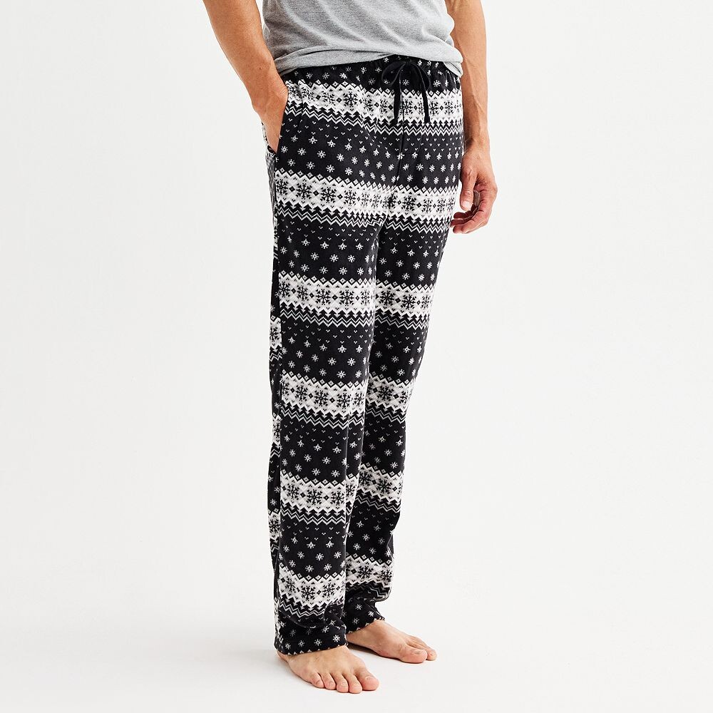

Мужские пижамные брюки из микрофлиса Sonoma Goods For Life, цвет Sleepy Black