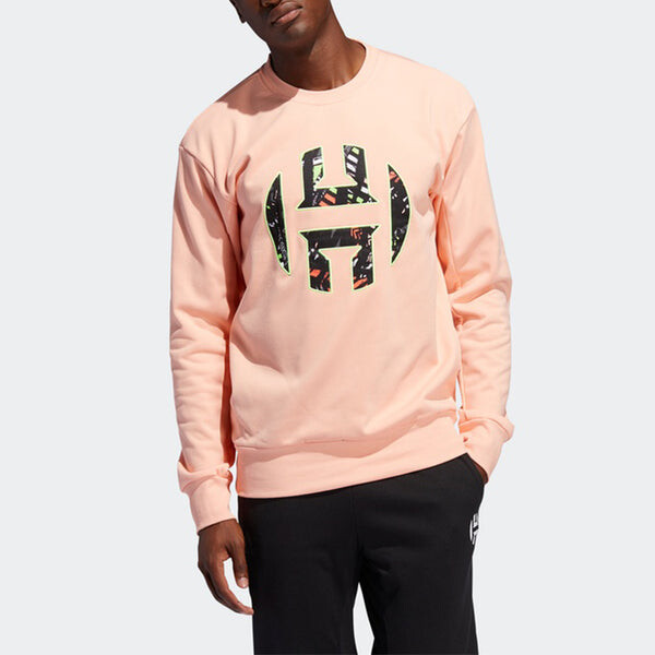 Толстовка adidas Harden Fle Crew Basketball Sports Pullover Pink Red, красный — фото 3