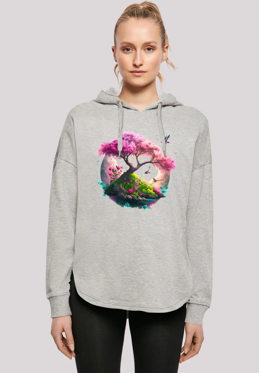 

Толстовка F4NT4STIC "Cherry Blossom Tree Oversize Hoodie", принт, серый