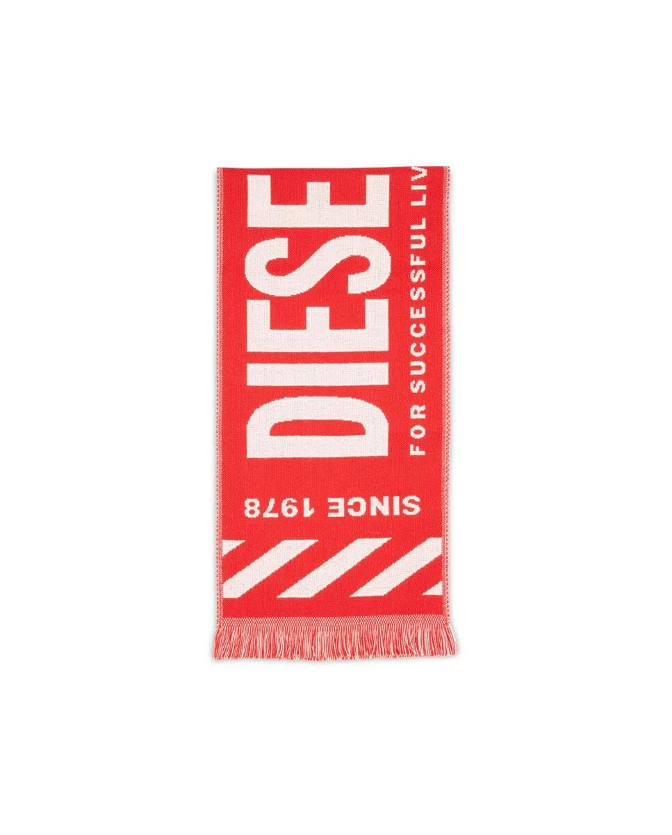 

Мужской шарф с логотипом Diesel, красный
