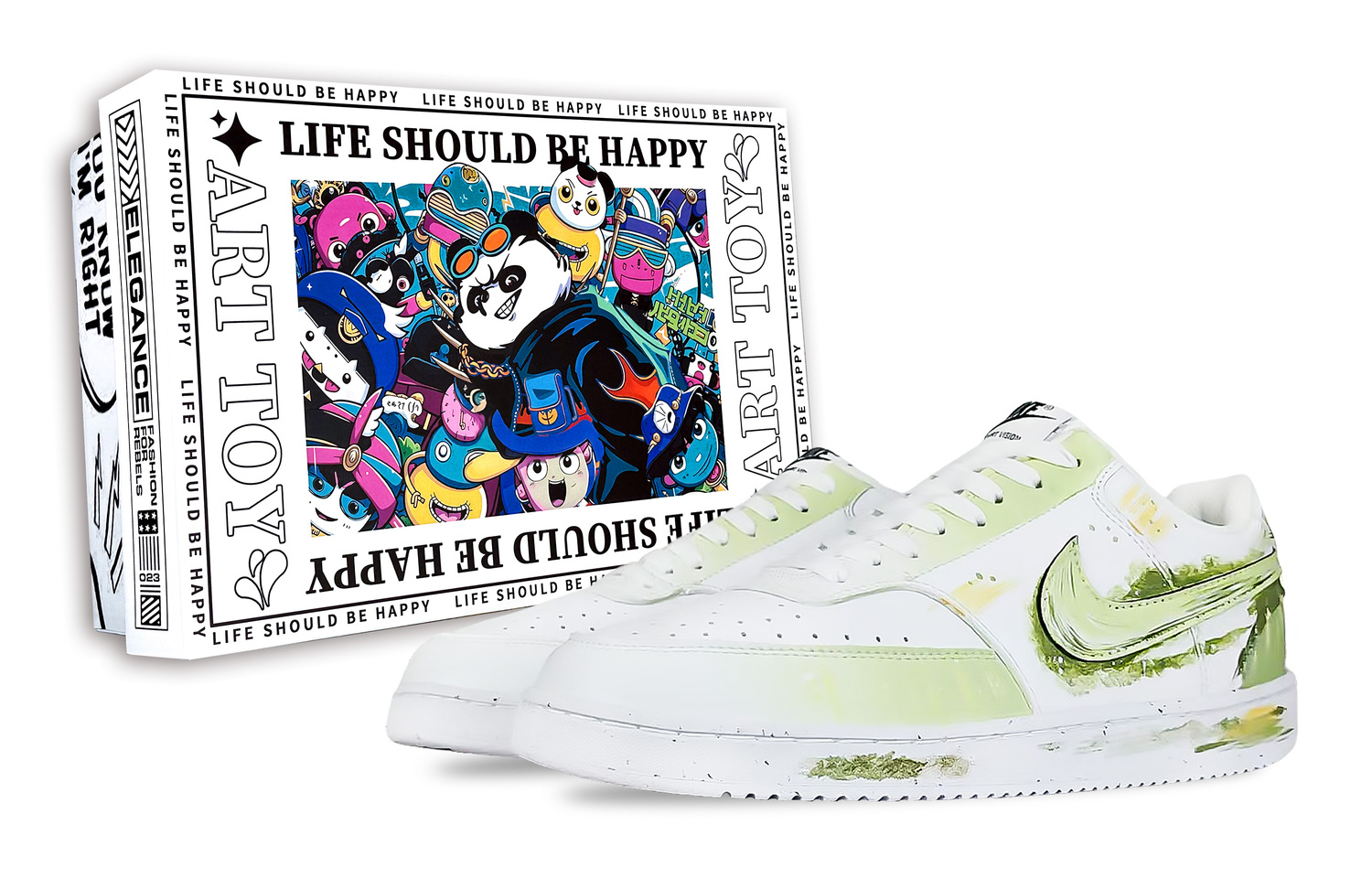 

Court Vision 1 Sea Salt Bubbles, Flower Sea Yingyin устойчивые к истиранию низкие кроссовки для скейтбординга мужские Nike, светло-зеленый