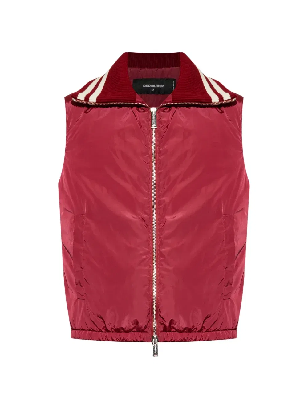 Жилет с полосатой отделкой DSQUARED2, красный