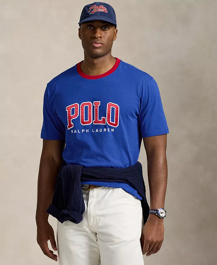 

Мужская футболка с логотипом Big & Tall Polo Ralph Lauren, синий