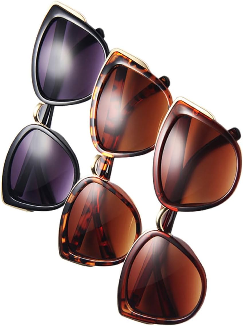 

GLEAVI 3 шт. Женские пластиковые солнцезащитные очки «кошачий глаз» в классическом ретро-стиле, пляжные модные солнцезащитные очки для использования на открытом воздухе, Assorted Color