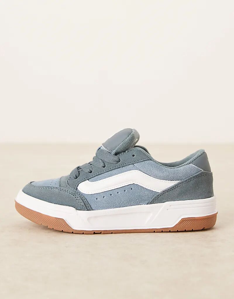 Замшевые кроссовки Vans Hylane Colour Theory, средне-синего цвета — фото 4