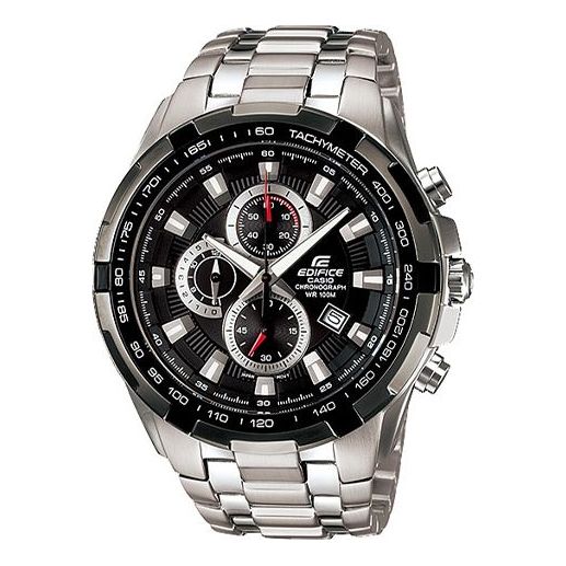 

Часы CASIO EDIFICE Classical Sports Waterproof Quartz Silver/ Mens Black Analog, черный