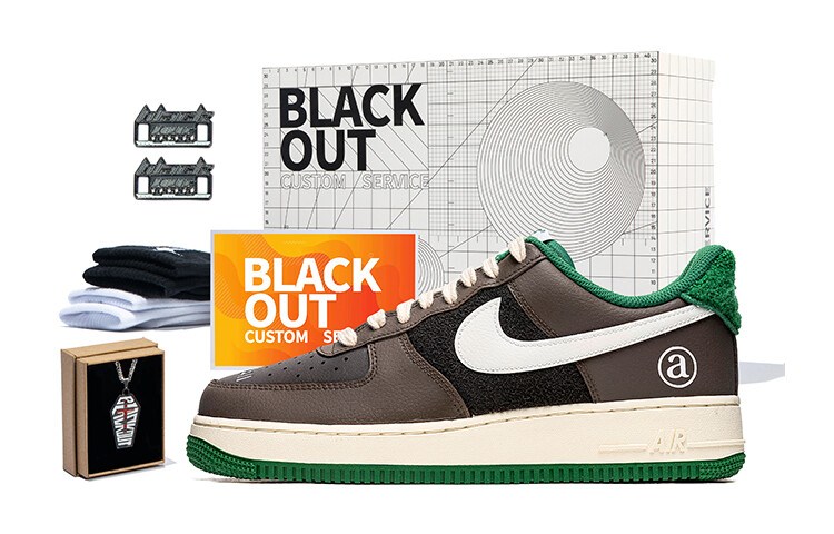 

Кроссовки Nike Air Force 1 Skateboard Shoes Men Low-Top Brown Green