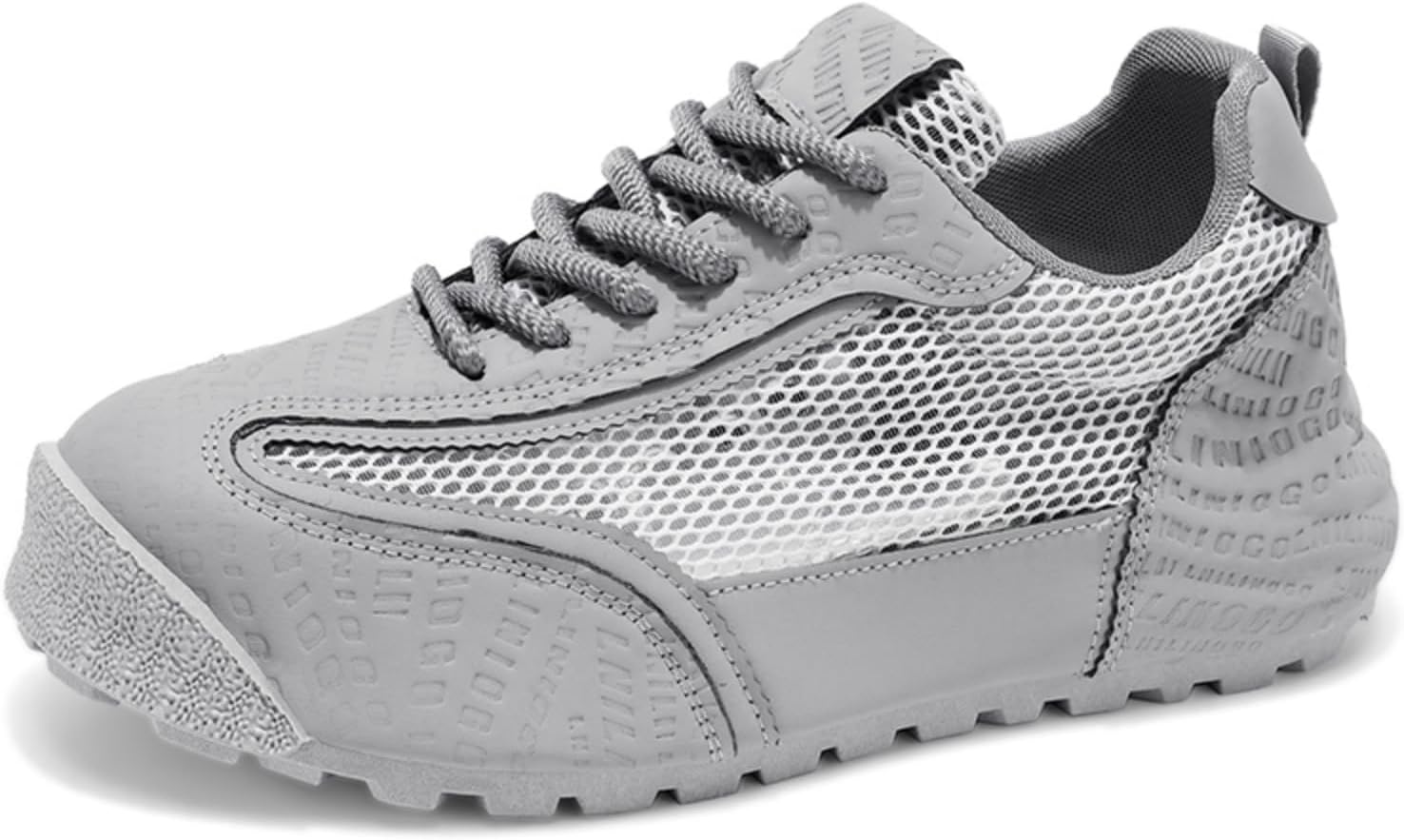 

Мужские кроссовки с сеткой и вставками, повседневные, легкие и дышащие- идеально подходят для летних прогулок, уличного стиля и ежедневной носки Kpdwfms, серый