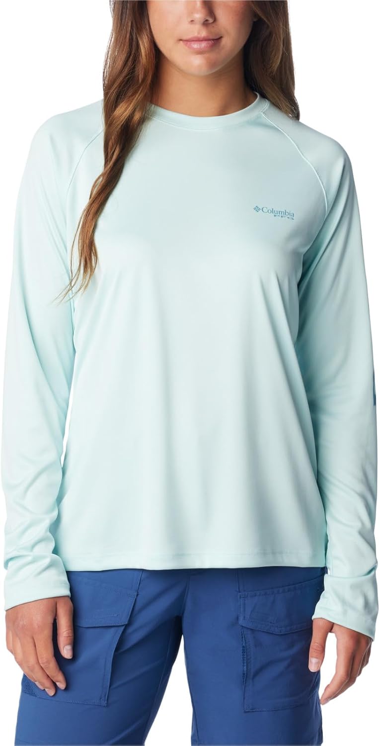 

Футболка Columbia Women's Tidal Tee II Long Sleeve Hoodie, Icy Morn/Canyon Blue Logo, Оранжевый, Футболка Columbia Women's Tidal Tee II Long Sleeve Hoodie, Icy Morn/Canyon Blue Logo
