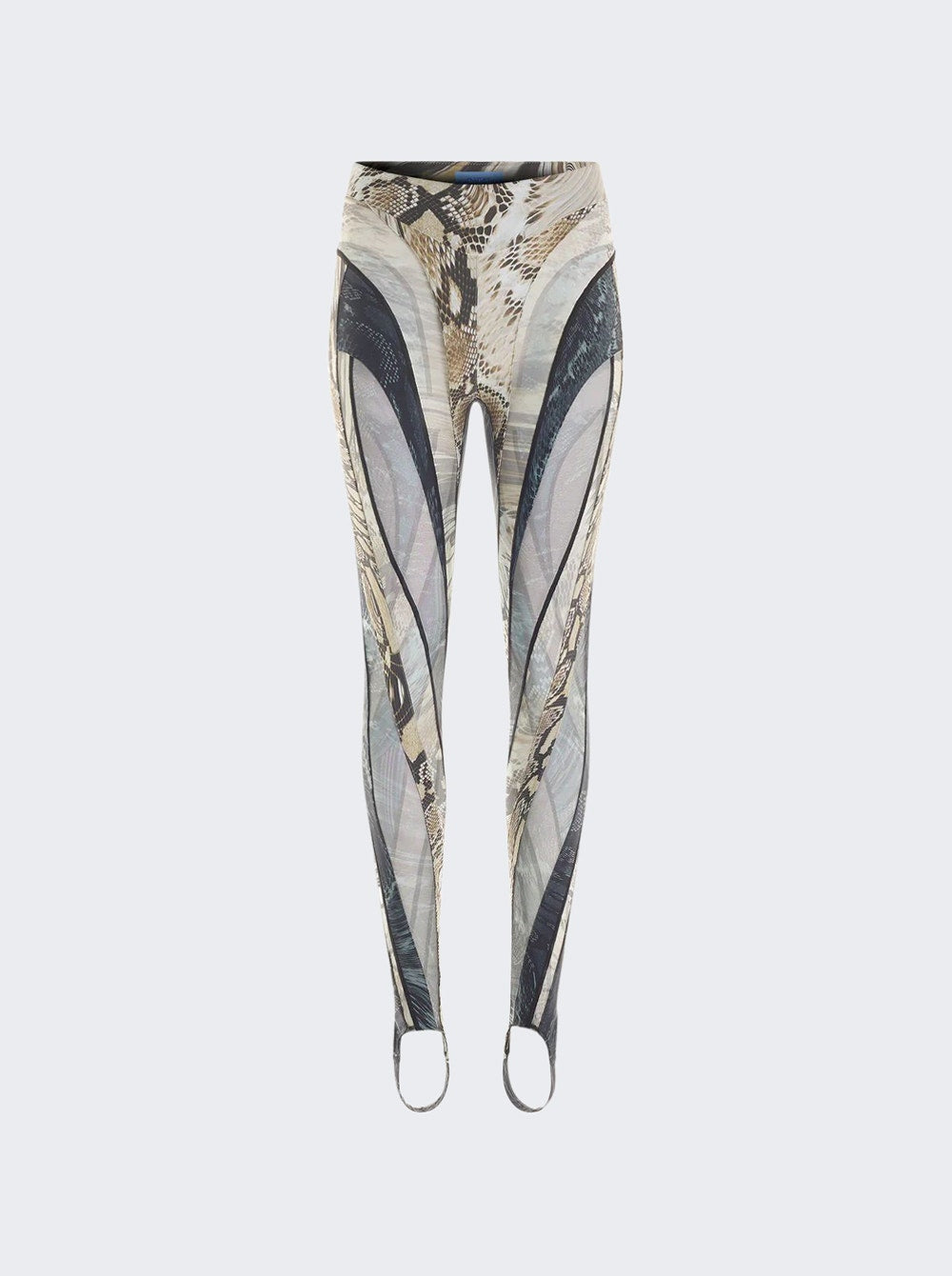 

Леггинсы Sheer Spiral Mugler, цвет snake roccia and black