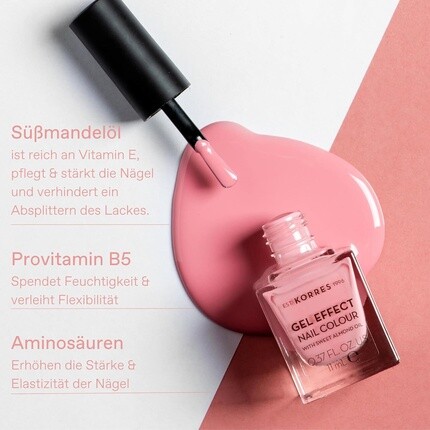 Лак для ногтей Sweet Almond Nail Colour 100 Black Vegan Gel Effect 11 мл Korres — фото 3