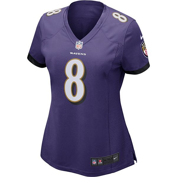 Женская игровая футболка Lamar Jackson Baltimore Ravens в фиолетовом цвете Nike — фото 3