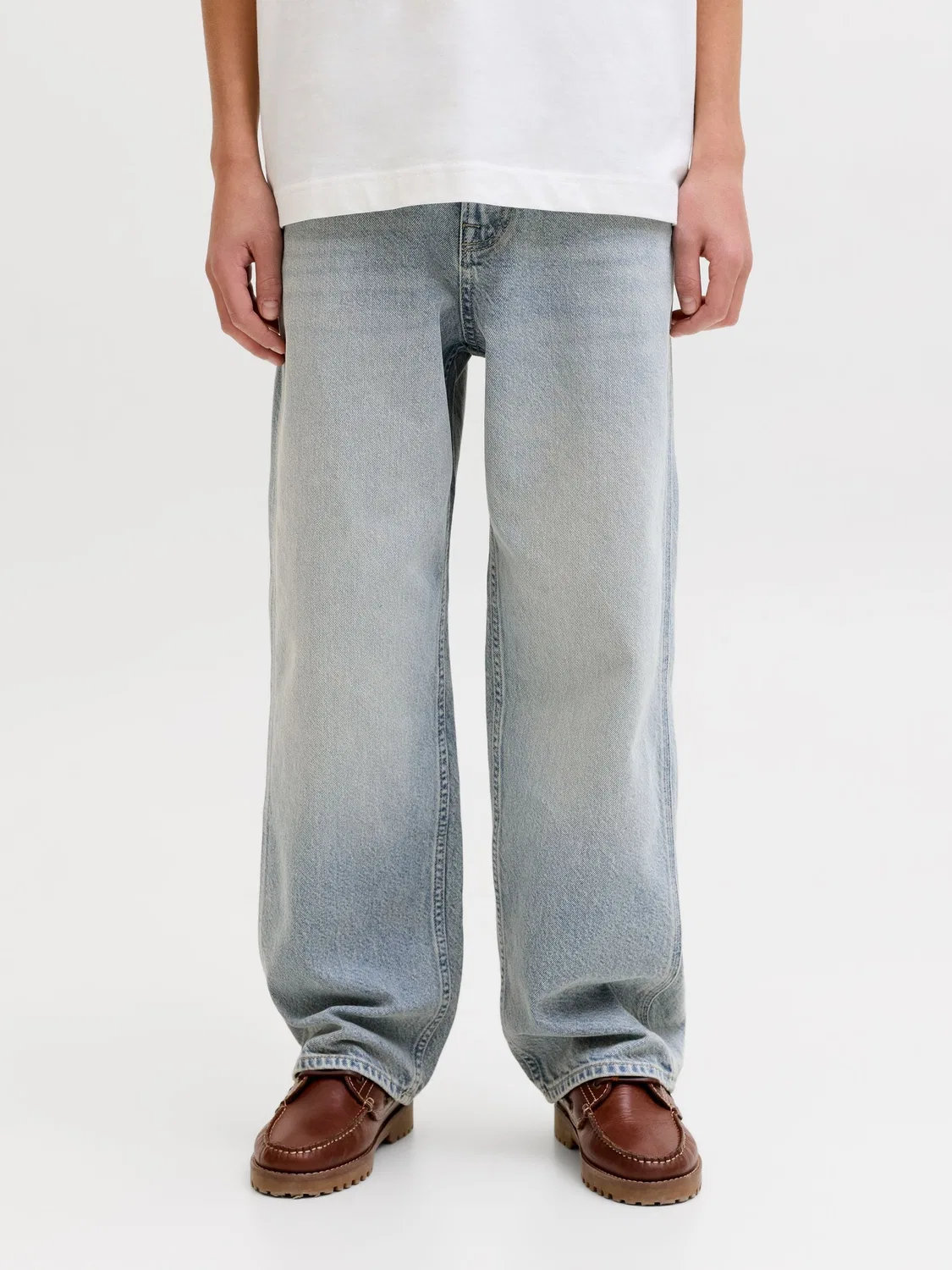 Джинсы baggy fit из денима JACK & JONES Junior, синий деним — фото 3