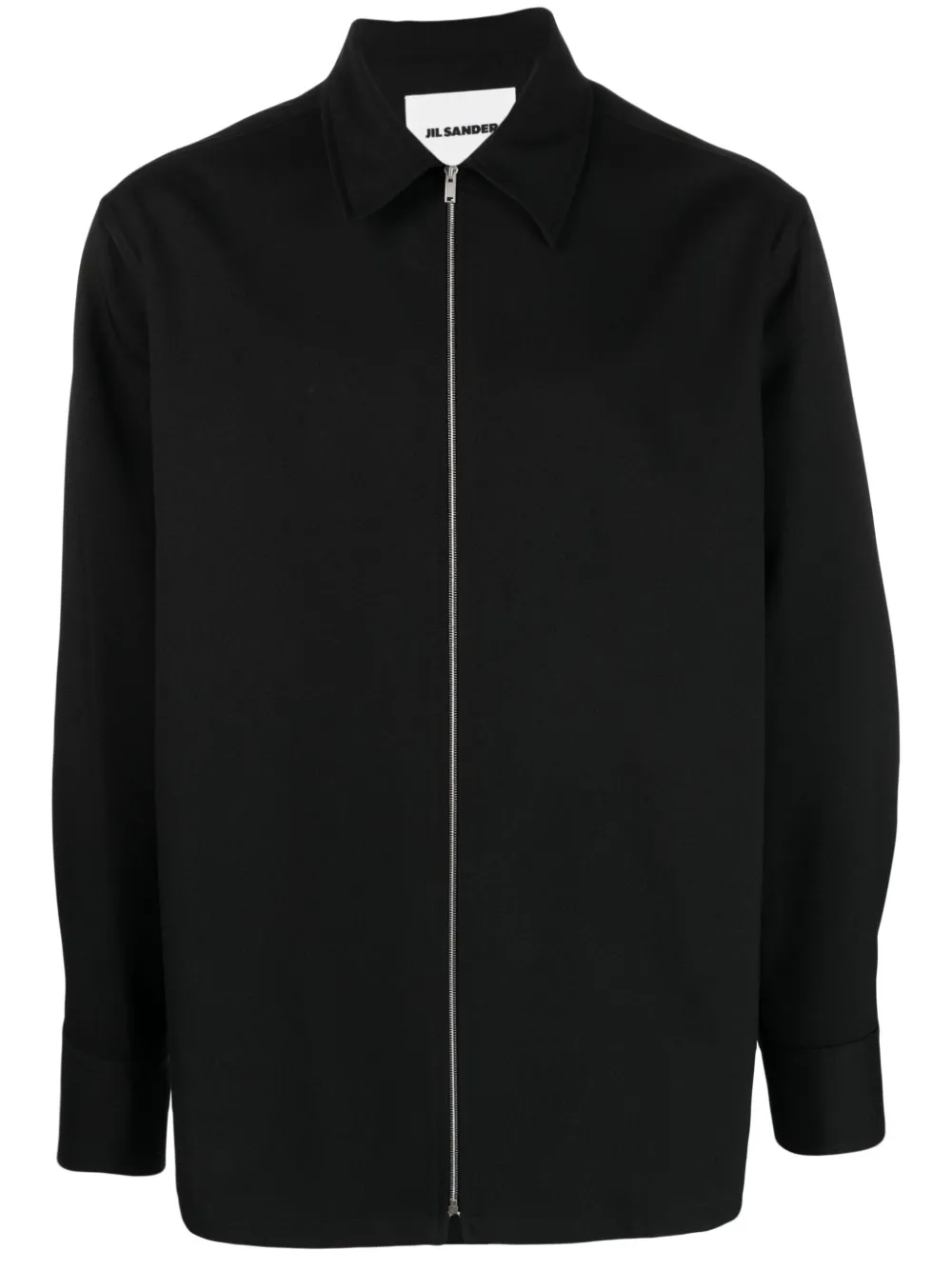

Куртка-рубашка с классическим воротником JIL SANDER, черный