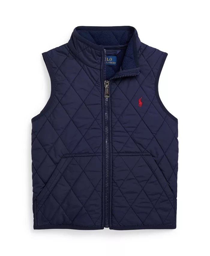 

Детская стеганая жилетка с флисовой подкладкой для мальчиков 2-7 лет Polo Ralph Lauren, синий