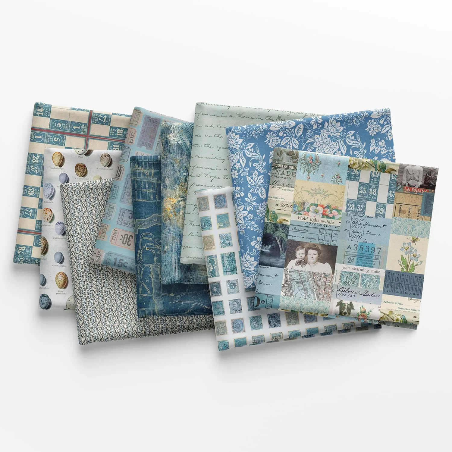 Палитра для макияжа голубая Lily Bella Fabrics 10 штук