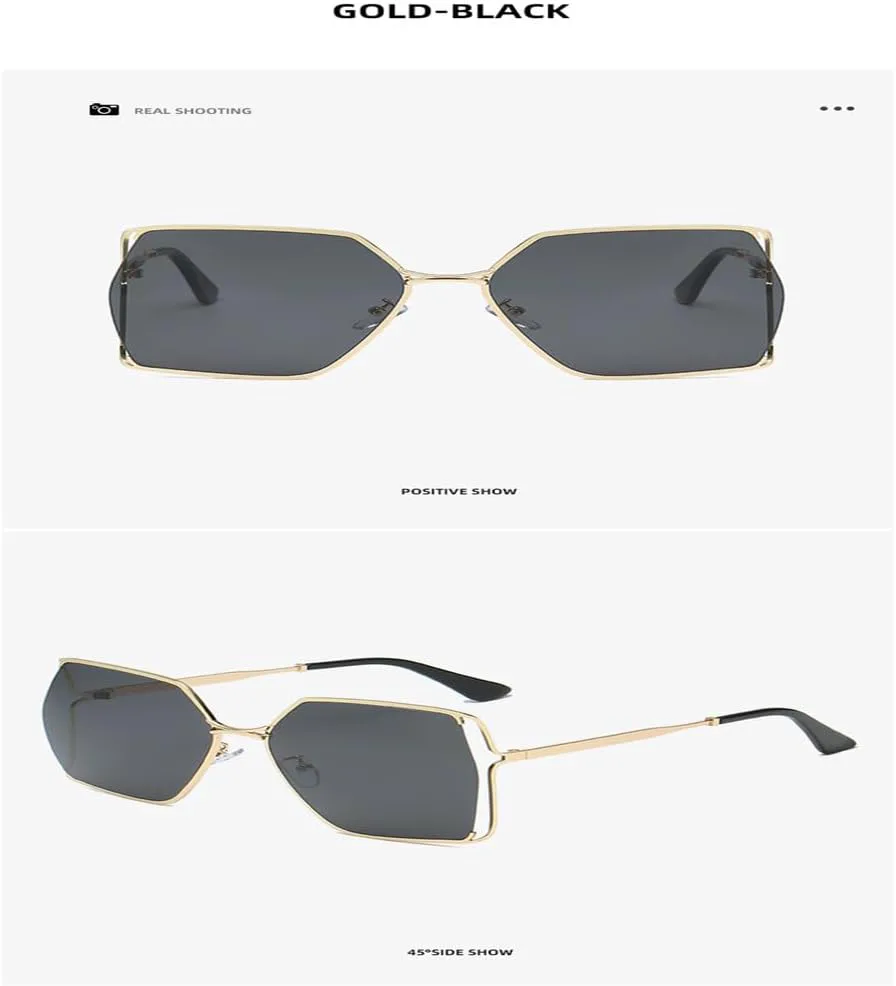 

Женские солнцезащитные очки с градиентным покрытием, увеличенного размера, с полыми линзами, винтажные, из сплава, зеленые, с защитой от УФ-излучения UV400 KTUCN, 1