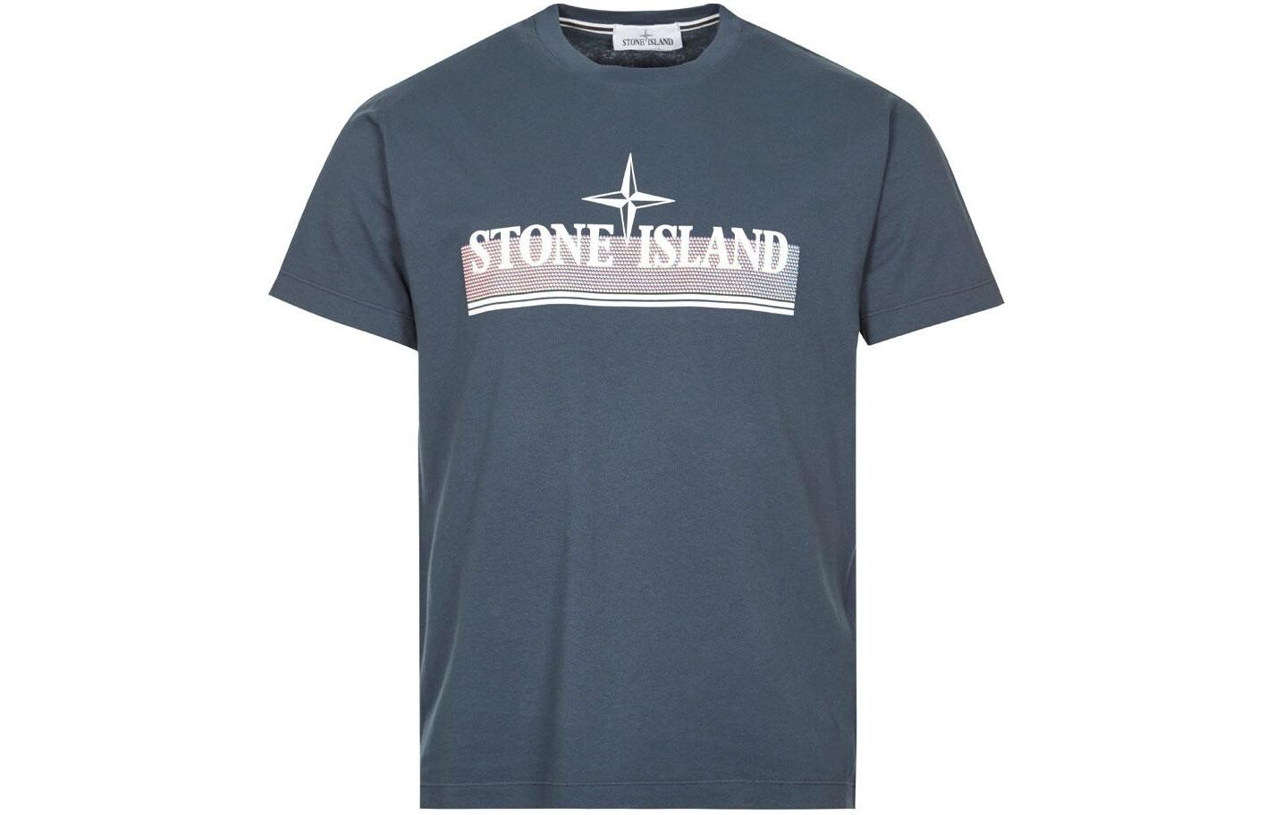 

Футболка мужская темно-синяя Stone Island, темно-синий