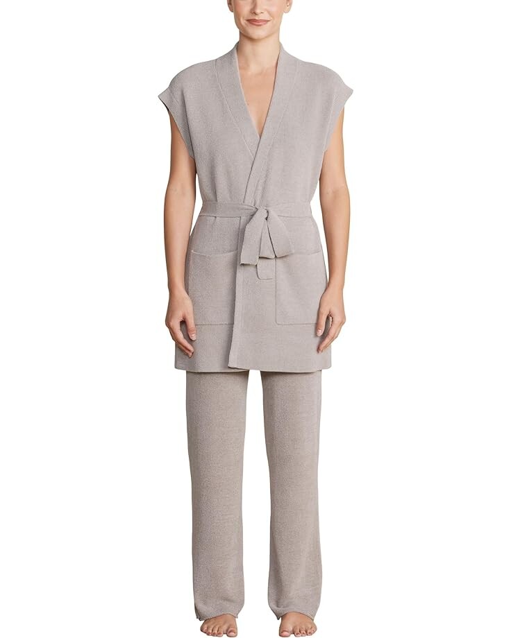 

Свитер Barefoot Dreams CozyChic Ultra Lite Waist Tie Vest, цвет Pewter