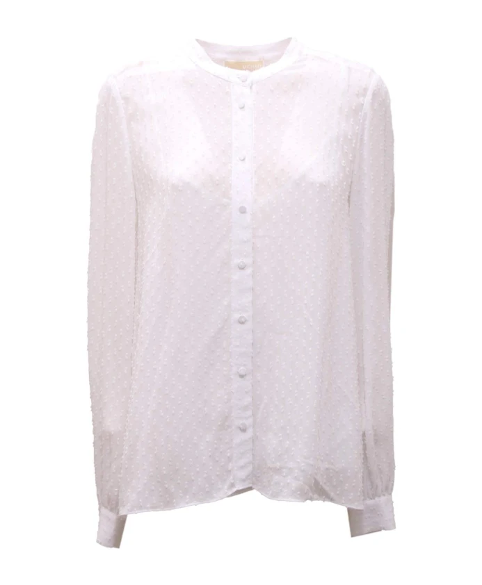 

Белая вискозная рубашка Michael Kors, белый