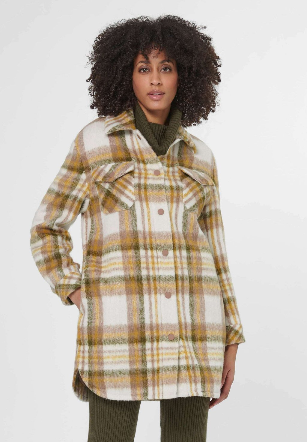 

Короткое пальто MIT KARO-MUSTER - Classic coat MADELEINE, белый