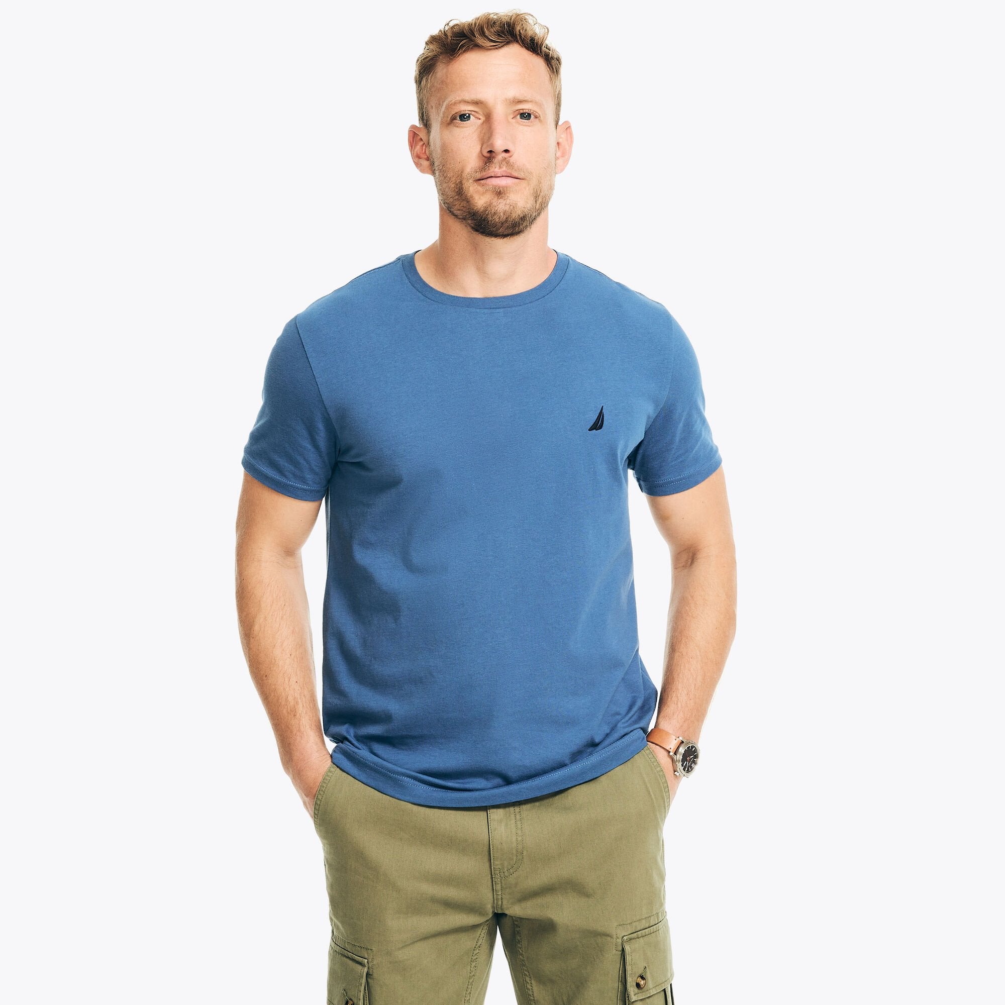 

Футболка мужская Nautica Solid с круглым вырезом, цвет nrf union blue