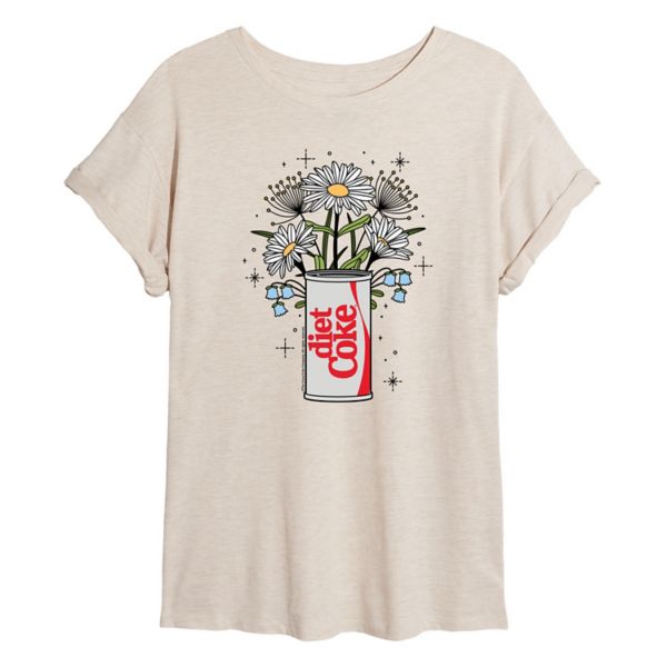 

Футболка оверсайз с принтом "Diet Coke flower can" для подростков Licensed Character, бежевый