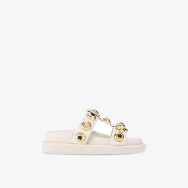 Сандалии Kurt Geiger London Орсон из кожи с декоративными шипами, белый