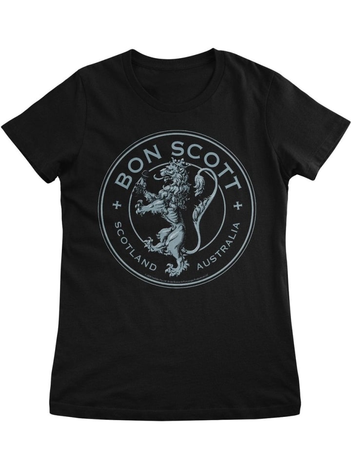 

AC/DC Футболка "Bon Scott Seal Girly Tee" черного цвета, Черный, AC/DC Футболка "Bon Scott Seal Girly Tee" черного цвета