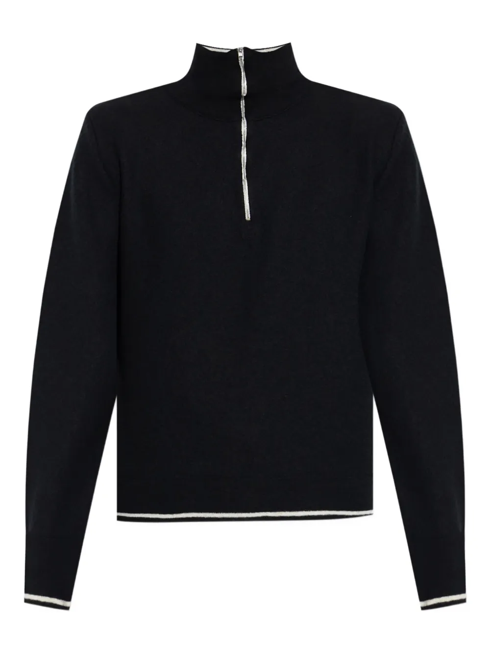 

Свитер на молнии с высоким воротником MAISON MARGIELA, черный