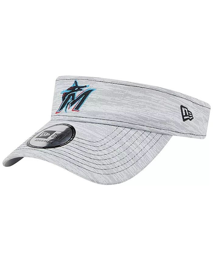 

Мужские серые регулируемые козырьки Miami Marlins New Era