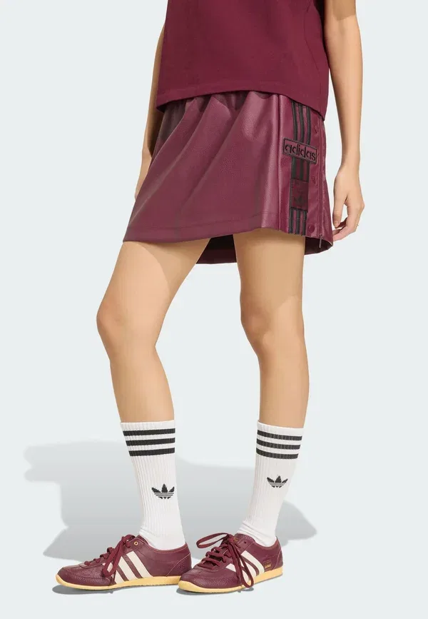 Юбка мини Adidas Originals, бордово-черный