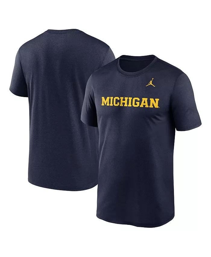 

Мужская футболка Michigan Wolverines Primetime Legend Wordmark темно-синего цвета Jordan