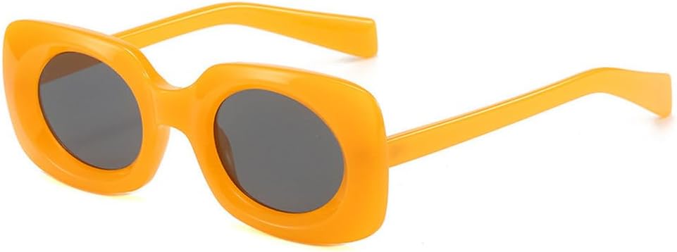 

Ретро-солнцезащитные очки конфетных цветов для женщин, модные овальные линзы, защита от УФ-излучения UV400, мужские солнцезащитные очки желтого и розового цвета HVTVTLA, Yellow